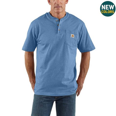 Men's Loose Fit Heavyweight Short-Sleeve Pocket Henley T-Shirt | Carhartt