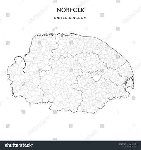 Administrative Map Norfolk County Districts Civil Stock Vector (Royalty Free) 2216294227 ...