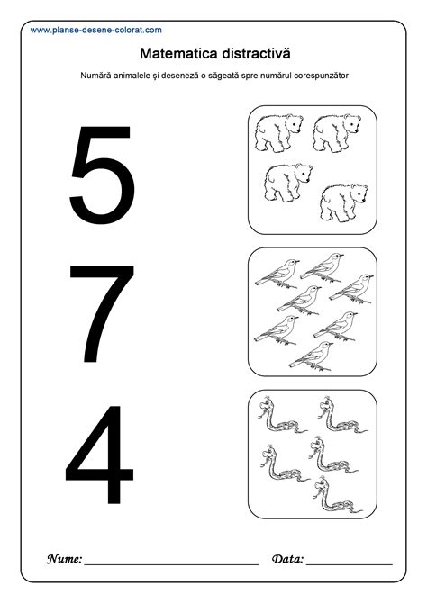 Matematica distractiva - Planse de colorat si educative