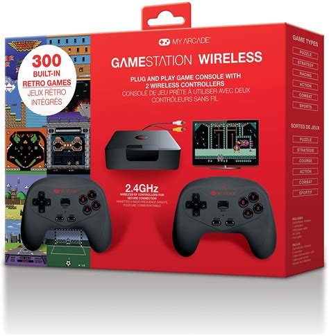 My Arcade GameStation Wireless Plug & Play Console 300 Built-in Retro Games | eBay