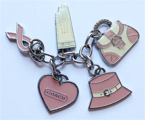 Coach Breast Cancer Awareness Coach Charms Key Chain by paststore