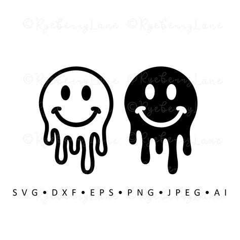 Melting Smiley Face Svg Dripping Smiley Face Svg Happ - vrogue.co