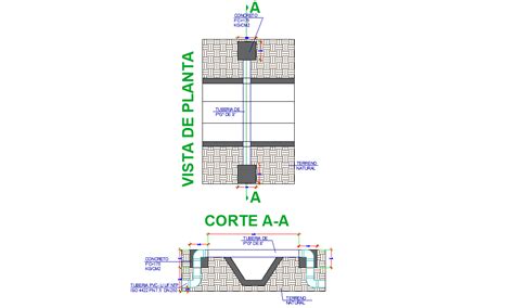 Road junction plan and section layout file - Cadbull