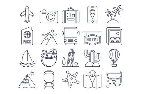 Tourism Vector Free Icon Set