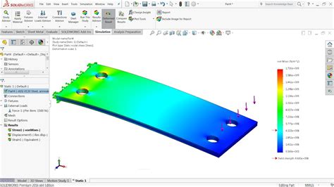 Solidworks Simulation tutorial | Static Simulation Study - YouTube