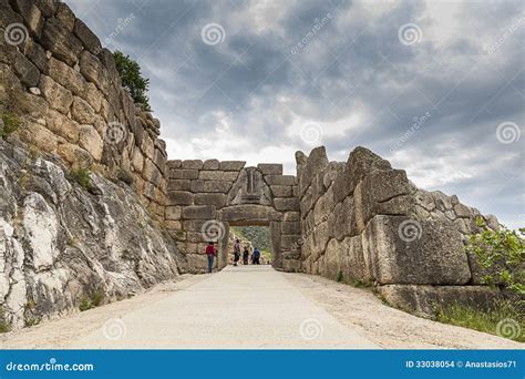 The Lion Gate in Mycenae,Greece Editorial Stock Image - Image of argolis, arkadia: 33038054