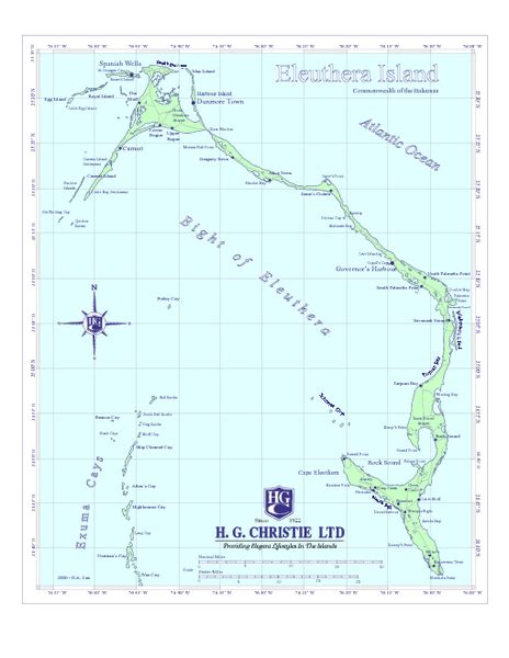 Eleuthera Island Map - Eleuthera • mappery