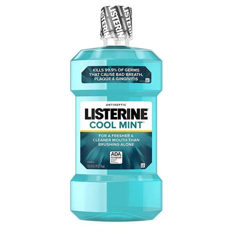 Buy Listerine Cool Mint Antiseptic Mouthwash for Bad Breath, Plaque and Gingivitis, 1.5 L Online ...