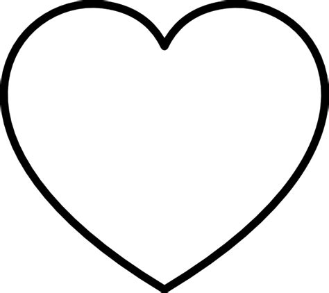 White Heart With Black Outline Clip Art at Clker.com - vector clip art online, royalty free ...