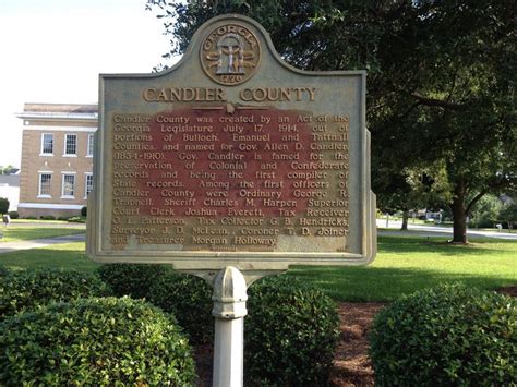 Candler County Courthouse sign in Metter, Georgia. | Candler, Historical marker, Georgia