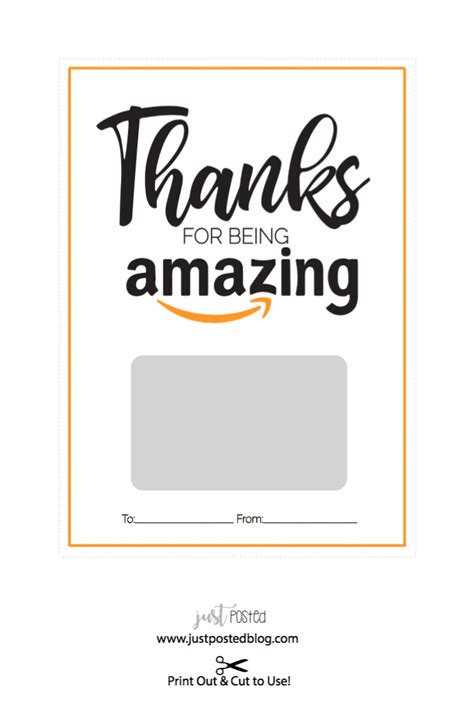 Free Printable For an Amazon Gift Card | Teacher gift card, Amazon gift ...