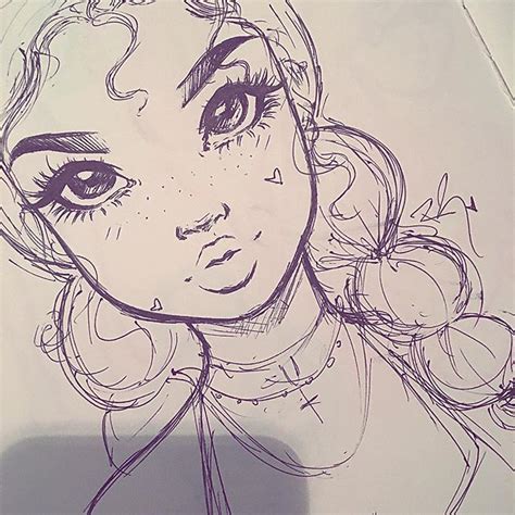 Quick lil pen sketch before bed goodnight lovelies • • • • #art #sketch #pen #ink #draw # ...