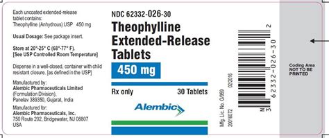 Theophylline - FDA prescribing information, side effects and uses