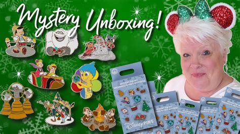 UNBOXING! Disney Mystery Pins! " Disney Holiday Mystery Pins" Boxes! - YouTube