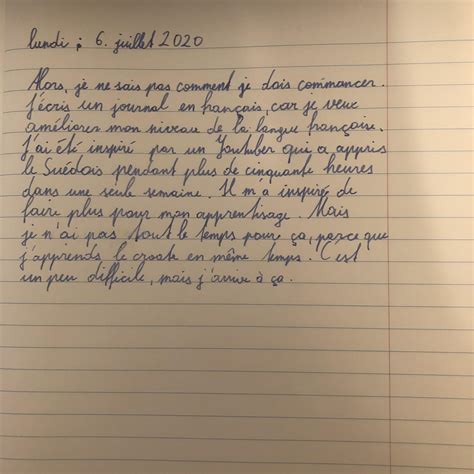 Yesterday, I started writing a diary in French, in order to extend my ways of learning. : r/Ikenna