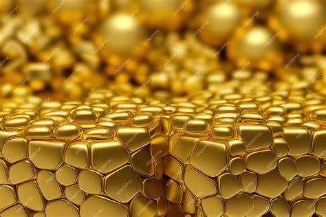 Premium Photo | Geometric gold background ai render