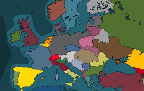 Rate my hand-drawn Europe map : r/Kaiserreich