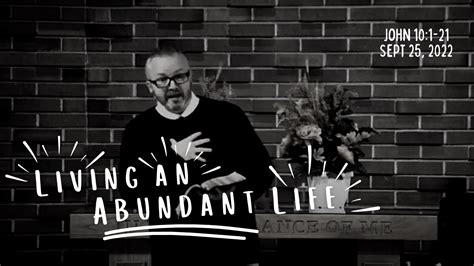 Living an abundant life [Sermon] – MatthewRuttan.com