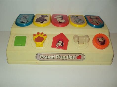 Vintage Pound Puppies Pop Up Toy 1986 illco Pre-School Toy Working picclick.com House Training ...