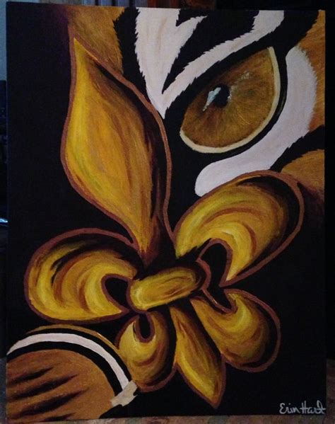 LSU Saints | Louisiana art, Lsu tigers art, Tiger art