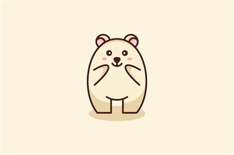 Premium Vector | Cute bear logo vector template design logo