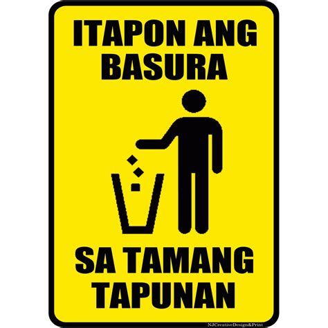 Tagalog Garbage Signage | ubicaciondepersonas.cdmx.gob.mx