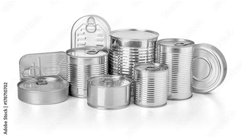 metal cans isolated Stock Photo | Adobe Stock