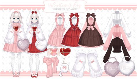 Vtuber Asset Valentine's Day Set Digital Goods - Etsy