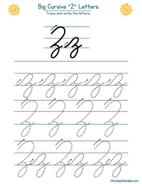 10 Cursive Z Worksheets (Free Letter Writing Printables)