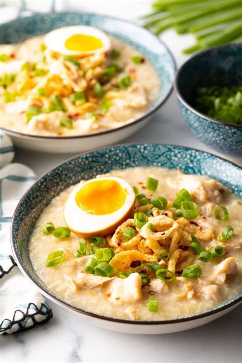 Chicken Congee Recipe (Instant Pot Jook Rice Porridge)