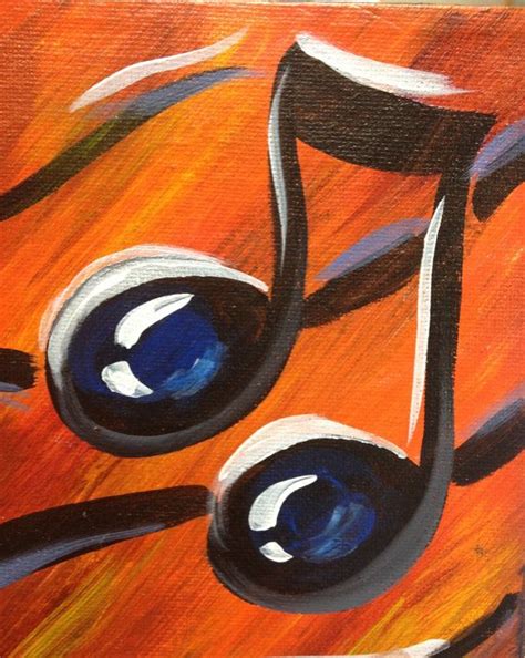 Music Notes 9x12 Acrylic Painting - Perfect Painting for Music Lovers | Acrylic painting ...