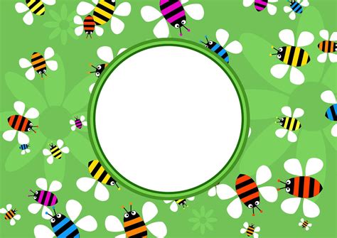 Colorful Honey Bee Border Template Design 21566440 Vector Art at Vecteezy