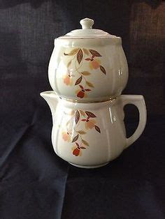 Autumn Leaf All-China-Coffee-Pot made for the Jewel Tea Co by Hall China Vintage Appliances ...