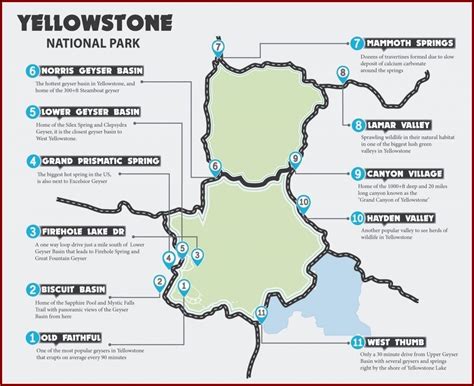 Yellowstone National Park Upper Loop Map - map : Resume Examples #P32E5Jol2J