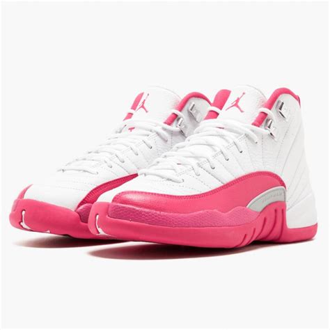 Air Jordan 12 Retro "Dynamic Pink" Womens AJ12 510815 109 White/Vivid ...