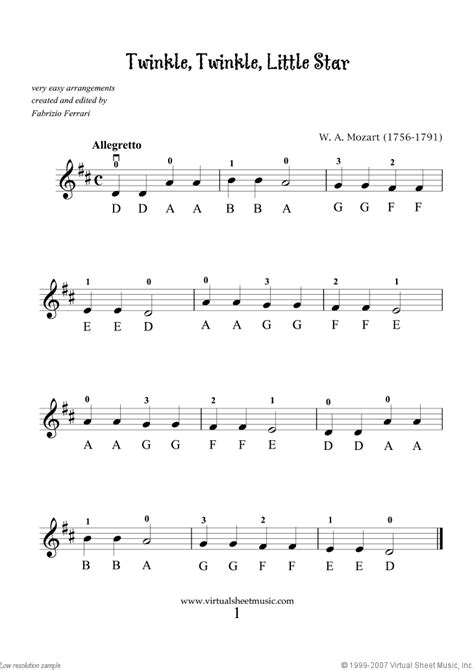 Very Easy Collection, part I sheet music for violin solo (PDF)