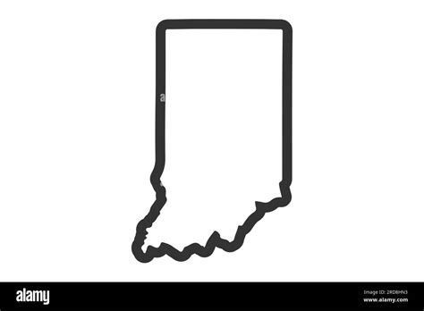 Indiana outline symbol. US state map. Vector illustration Stock Vector Image & Art - Alamy