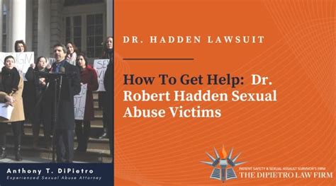 How To Get Help: Dr. Robert Hadden Sexual Abuse Victims - The DiPietro ...