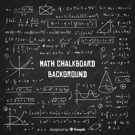 Free Vector | Realistic math chalkboard background