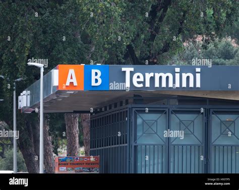 Rome metro station Termini - the central train station of Rome Stock ...