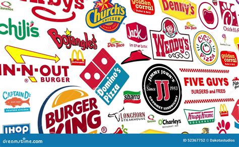 Food Brands Logo Loop stock footage. Video of establishment - 52367752