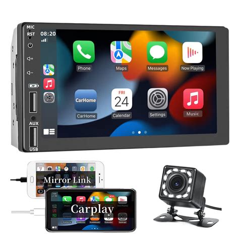 Buy Double Din Car Stereo with Apple Carplay 7 Inch Touch Screen Radio ...