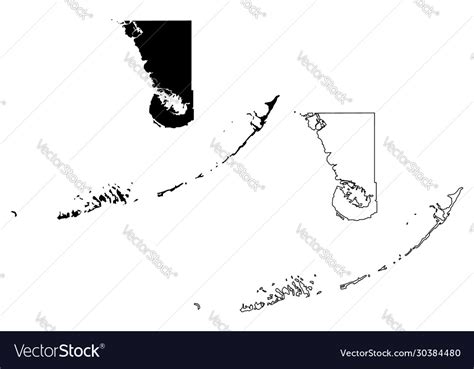 Monroe county florida us united states Royalty Free Vector