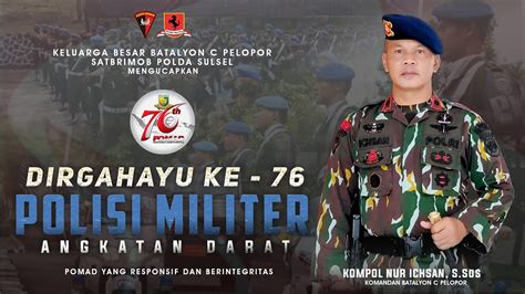 DIRGAHAYU KE - 76 POLISI MILITER ANGKATAN DARAT - YouTube