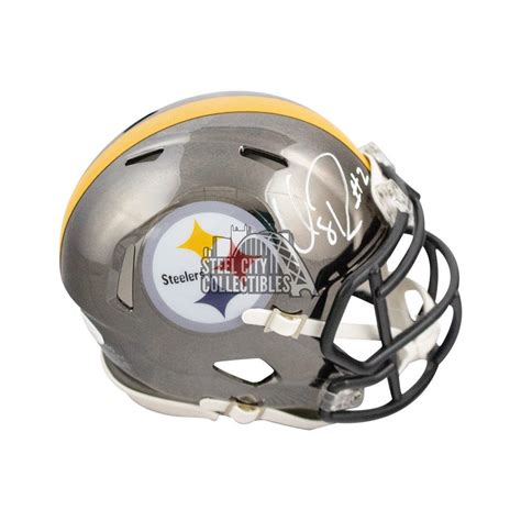 Mason Rudolph Autographed Pittsburgh Steelers Chrome Mini Football ...