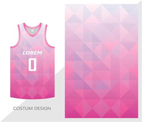 basketball jersey pattern design template. pink abstract background for ...