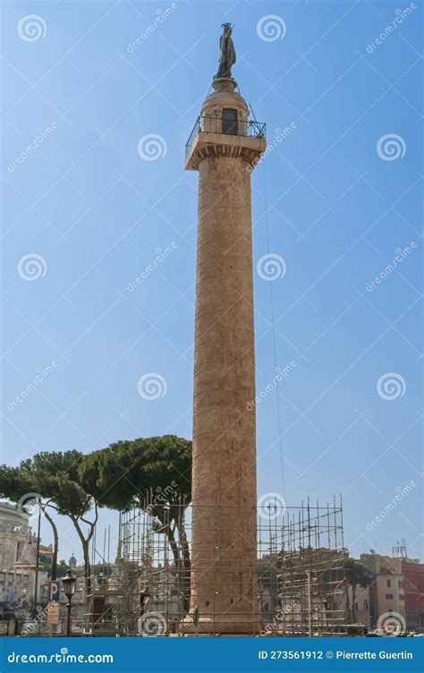 Trajan Column in Rome, Italy Stock Photo - Image of architecture ...