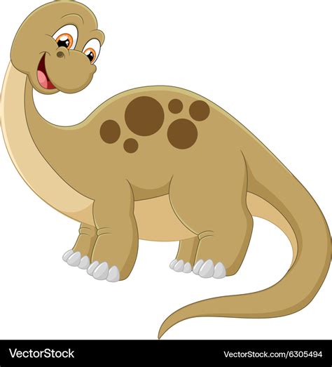 Long neck dinosaur Royalty Free Vector Image - VectorStock