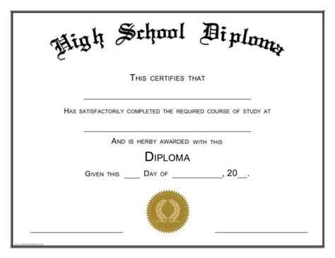 30 Free High School Diploma Templates (Word) - PrintableTemplates