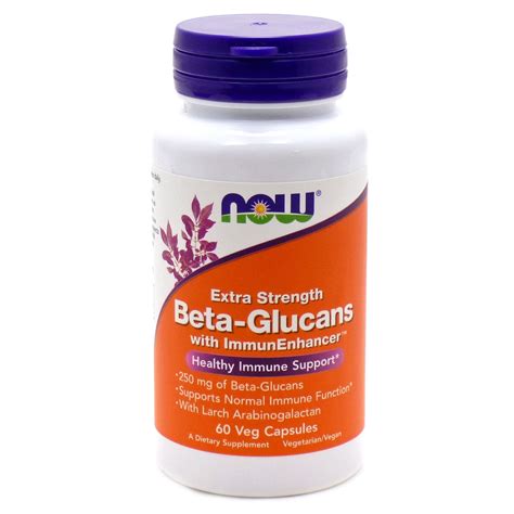 NOW Foods - Beta-Glucans with ImmunEnhancer Xtra Strength 250 mg. - 60 ...